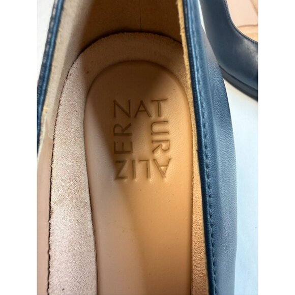 Naturalizer Michelle Pump Womens Size 8M Navy Blue Leather Slip On Comfort Heel - Picture 12 of 13